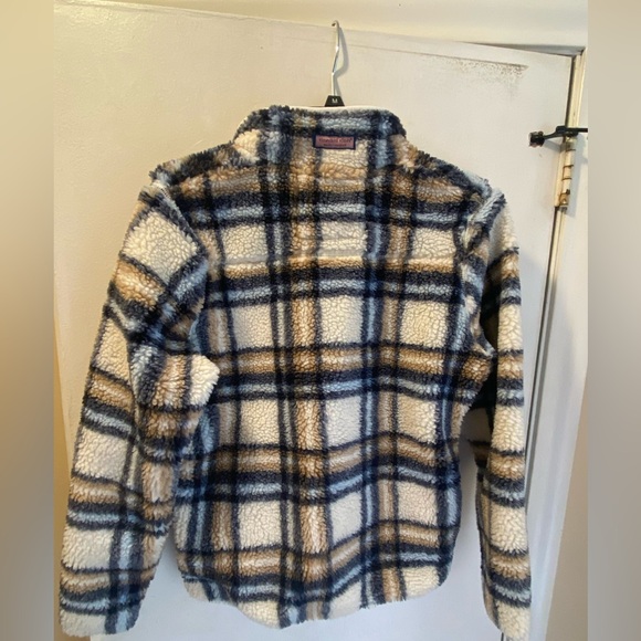 Vineyard Vines SuperShep Super Shep Sherpa Quarter Zip Pullover Fleece Top Shirt - Picture 5 of 6